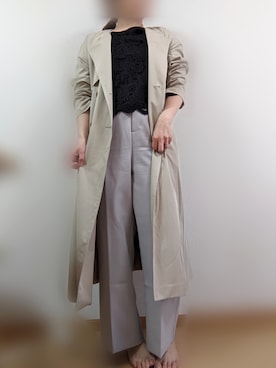 「NATURAL BEAUTY BASIC（ナチュラルビューティーベーシック）のアイテム（トレンチコート）」を使った、*sakura*さん（レディース・160cm）の春コーディネート