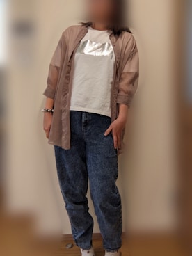 「しまむら（シマムラ）のアイテム（デニムパンツ）」を使った、*sakura*さん（レディース・160cm）の秋コーディネート