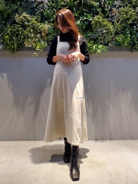 「マーメイド」｜「アイテム（ワンピース/ドレス）」を使った、oharuさん（レディース・162cm）の冬コーディネート