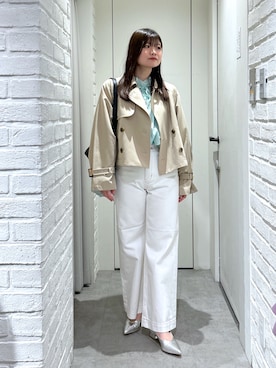 「FREE'S MART（フリーズマート）のアイテム（トレンチコート）」を使った、rikoさん（レディース・157cm）の冬コーディネート