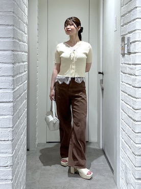 「FREE'S MART（フリーズマート）のアイテム（パンツ）」を使った、rikoさん（レディース・157cm）の夏コーディネート