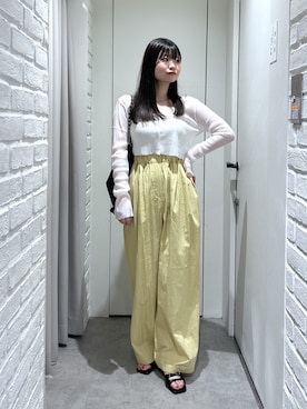 「ショート丈カーディガン」｜rikoさん（レディース・157cm）の秋コーディネート