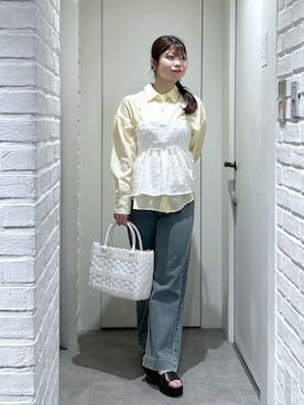 「FREE'S MART（フリーズマート）のアイテム（パンツ）」を使った、rikoさん（レディース・157cm）の春コーディネート