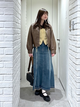 「FREE'S MART（フリーズマート）のアイテム（ブルゾン）」を使った、rikoさん（レディース・157cm）の冬コーディネート