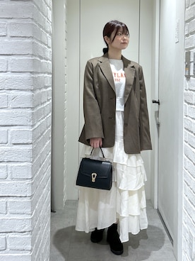 「アイテム（ジャケット/アウター）」を使った、rikoさん（レディース・157cm）の秋コーディネート