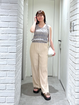 「FREE'S MART（フリーズマート）のアイテム」を使った、rikoさん（骨格ストレート・レディース・157cm）の夏コーディネート