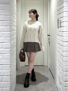 「FREE'S MART（フリーズマート）のアイテム（シューズ）」を使った、rikoさん（レディース・157cm）の冬コーディネート