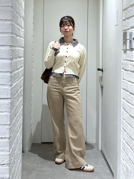 「FREE'S MART（フリーズマート）のアイテム（ニット/セーター）」を使った、rikoさん（レディース・157cm）の秋コーディネート