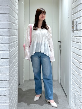 「カジュアルガーリー」｜rikoさん（レディース・157cm）の春コーディネート