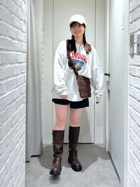 「FREE'S MART（フリーズマート）のアイテム（パンツ）」を使った、rikoさん（レディース・157cm）の秋コーディネート