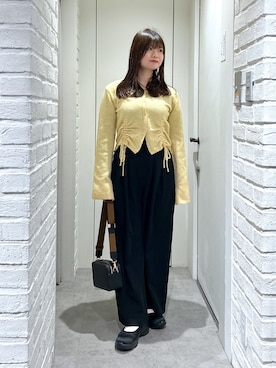 「FREE'S MART（フリーズマート）のアイテム（スラックス）」を使った、rikoさん（レディース・157cm）の冬コーディネート