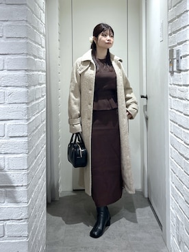 「FREE'S MART（フリーズマート）のアイテム（シューズ）」を使った、rikoさん（レディース・157cm）の冬コーディネート