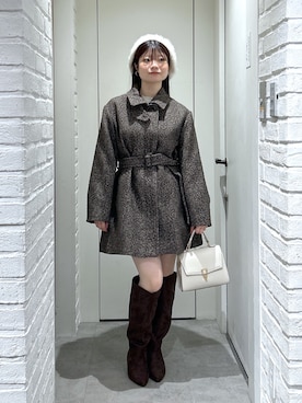 「アイテム（ステンカラーコート）」を使った、rikoさん（骨格ストレート・レディース・157cm）の秋コーディネート