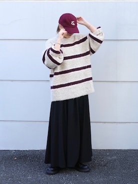 「hellam（へラム）のアイテム」を使った、まりんさん（レディース・156cm）の冬コーディネート