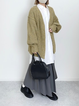 「feepur（フェピュール）のアイテム（スカート）」を使った、まりんさん（レディース・155cm）の冬コーディネート