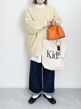 「Fabby fabby（ファビィーファビィー）のアイテム」を使った、まりんさん（レディース・155cm）の冬コーディネート