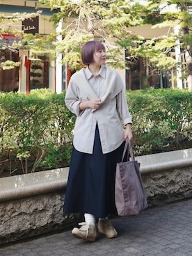 「L.L.Bean（エルエルビーン）のアイテム」を使った、まりんさん（レディース・156cm）の春コーディネート