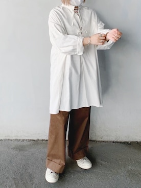 「ARMY TWILL（アーミーツイル）のアイテム（トップス）」を使った、まりんさん（レディース・155cm）の冬コーディネート
