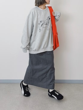 「アイテム（スカート）」を使った、まりんさん（レディース・156cm）の秋コーディネート