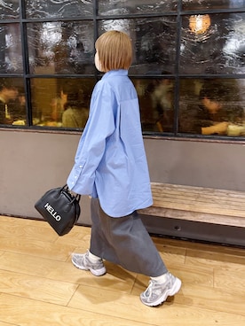 「&. NOSTALGIA（アンドドットノスタルジア）のアイテム（バッグ）」を使った、まりんさん（レディース・155cm）の春コーディネート