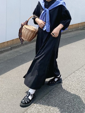「FREE'S MART（フリーズマート）のアイテム（シューズ）」を使った、まりんさん（レディース・155cm）の夏コーディネート