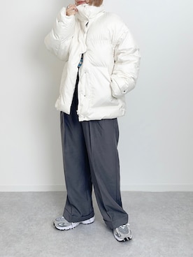 「KBF（ケイビーエフ）のアイテム（ジャケット/アウター）」を使った、まりんさん（レディース・155cm）の冬コーディネート