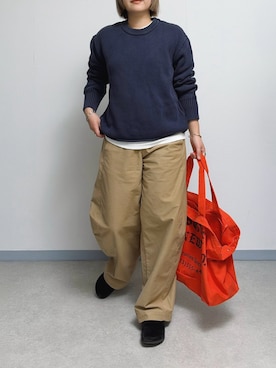 「INTER FACTORY（インターファクトリー）のアイテム（バッグ）」を使った、まりんさん（レディース・156cm）の冬コーディネート