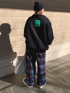 「ct70」｜「アイテム（スウェット）」を使った、まりんさん（レディース・155cm）の冬コーディネート