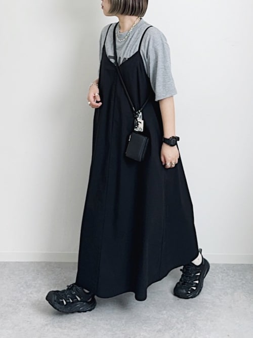 セール】婦人 シワになりにくい ブロードキャミソールワンピース