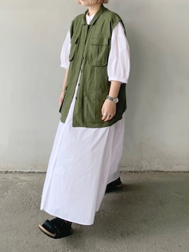 「アイテム（サンダル）」を使った、まりんさん（レディース・155cm）の夏コーディネート