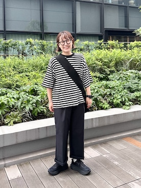 「HOKA（ホカ）のアイテム」を使った、まりんさん（レディース・156cm）の夏コーディネート