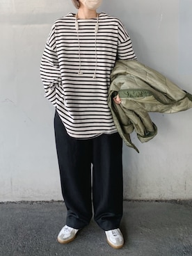 「GERMAN TRAINER（ジャーマントレーナー）のアイテム」を使った、まりんさん（レディース・155cm）の冬コーディネート