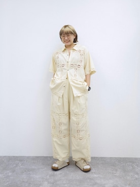 「studio CLIP（スタディオクリップ）のアイテム」を使った、まりんさん（レディース・156cm）の夏コーディネート