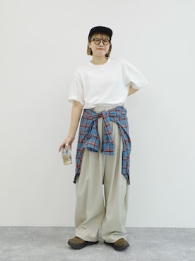 「JEANASIS（ジーナシス）のアイテム」を使った、まりんさん（レディース・156cm）の夏コーディネート