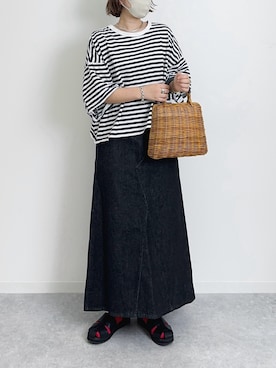 「HIGHTIDE（ハイタイド）のアイテム」を使った、まりんさん（レディース・156cm）の夏コーディネート