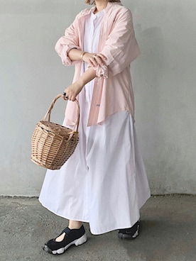 「Ray BEAMS（レイビームス）のアイテム（バングル/リストバンド）」を使った、まりんさん（レディース・155cm）の夏コーディネート