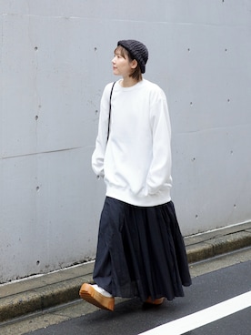 「無印良品（ムジルシリョウヒン）のアイテム」を使った、まりんさん（レディース・156cm）の秋コーディネート