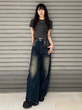 「EMODA（エモダ）のアイテム」を使った、後藤茉子さん（レディース・158cm）の秋コーディネート
