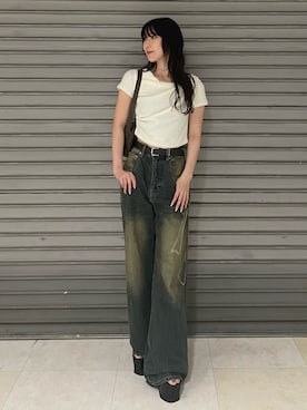 「EMODA（エモダ）のアイテム」を使った、後藤茉子さん（レディース・158cm）の夏コーディネート