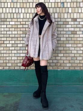 「アイテム（雑貨/ホビー）」を使った、後藤茉子さん（レディース・158cm）の秋コーディネート