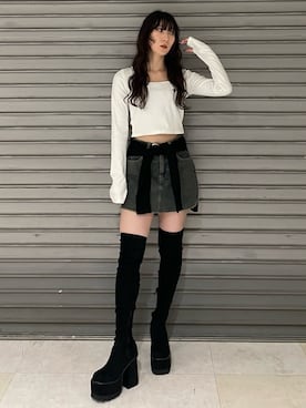 「EMODA（エモダ）のアイテム」を使った、後藤茉子さん（レディース・158cm）の秋コーディネート