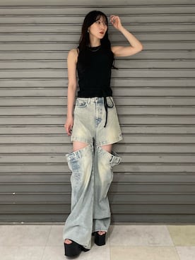 「海外系ファッション」｜後藤茉子さん（レディース・158cm）の夏コーディネート