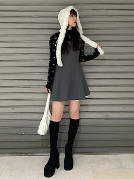 後藤茉子さん(レディース・158cm)の冬コーディネート