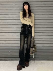 ハングレースアップハイウエストパギンス｜エモダ（EMODA）公式