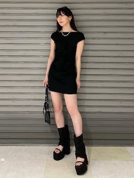 「EMODA」｜「アイテム（ワンピース/ドレス）」を使った、後藤茉子さん（レディース・158cm）の夏コーディネート
