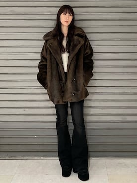 後藤茉子さん（レディース・158cm）の冬コーディネート