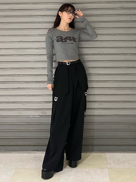 「EMODA（エモダ）のアイテム（アクセサリー）」を使った、後藤茉子さん（レディース・158cm）の秋コーディネート