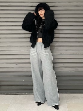 「EMODA（エモダ）のアイテム（ニット/セーター）」を使った、後藤茉子さん（レディース・158cm）の冬コーディネート