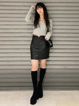 「EMODA（エモダ）のアイテム」を使った、後藤茉子さん（レディース・158cm）の秋コーディネート
