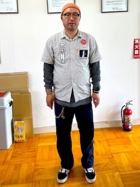 「Alpha Industries（アルファインダストリーズ）のアイテム」を使った、Shigeさん（メンズ・176cm）の春コーディネート